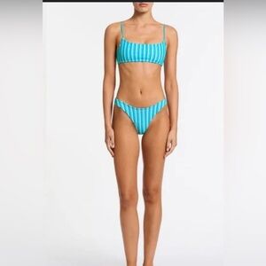 MICA sour stripe blue triangl bikini SIZE MEDIUM